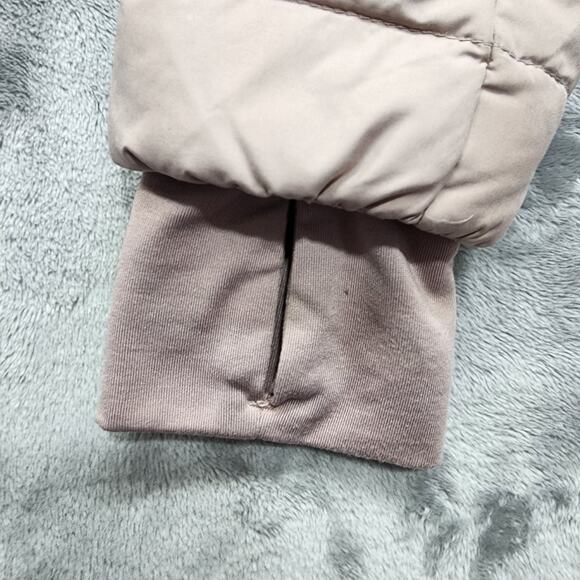 Athleta Jacket Womens XS Dusty Pink Downabout Quilted Puffer Down Asymmetric Zip - Picture 2 of 14